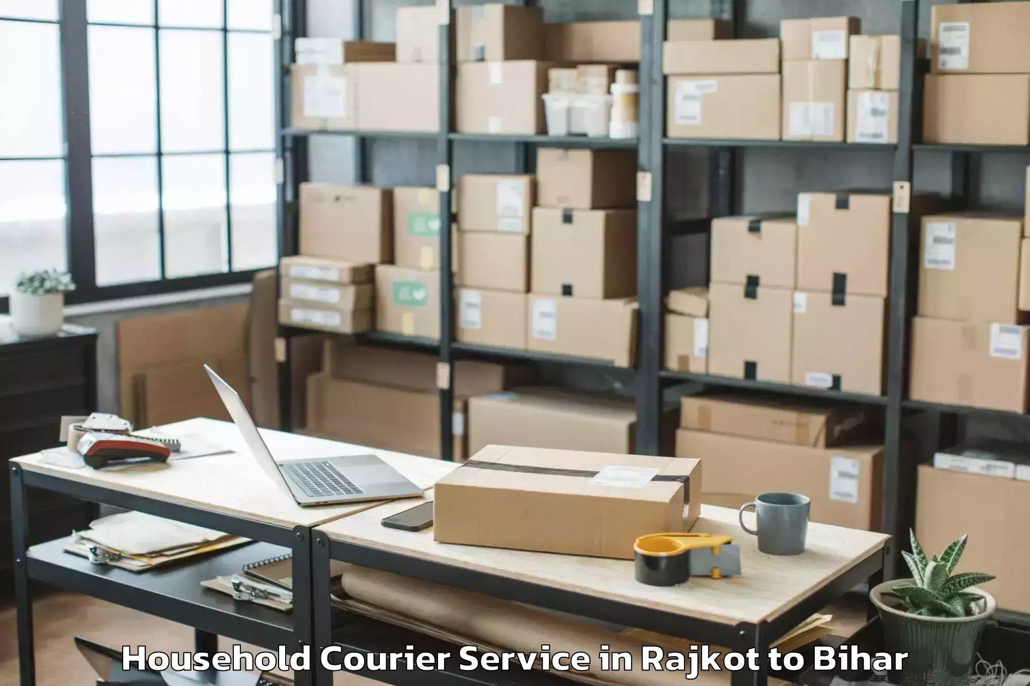 Reliable Rajkot to Waris Aliganj Household Courier